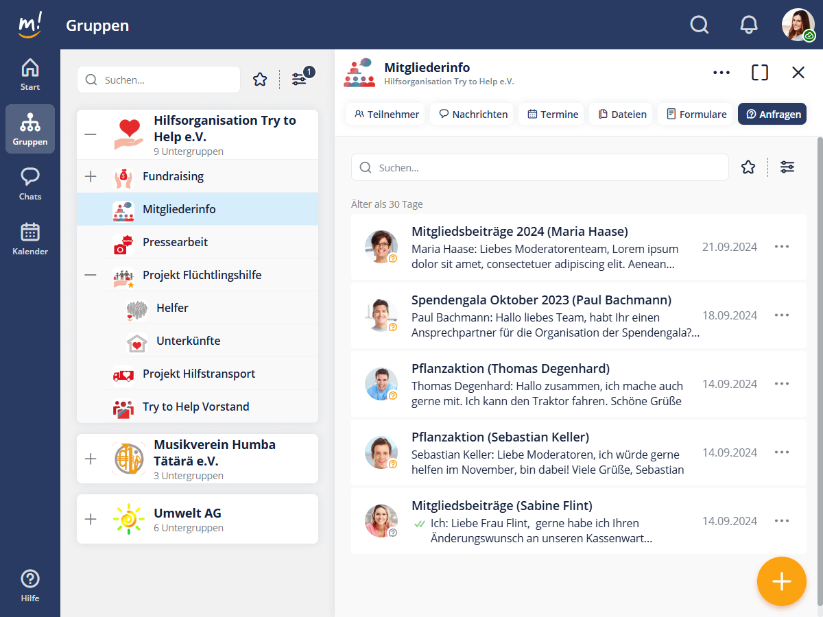 mantau ist Community Management Lösung und moderner Service-Kanal z.B. für Mitglieder mantau Community Management