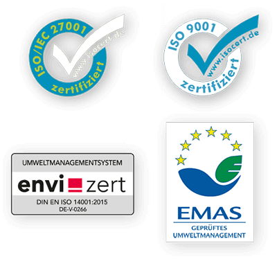 Das Rechenzentrum von windCORES, in dem wir mantau betreiben, ist vielfach zertifiziert Zertifiziertes Rechenzentrum von windCORES